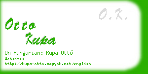otto kupa business card